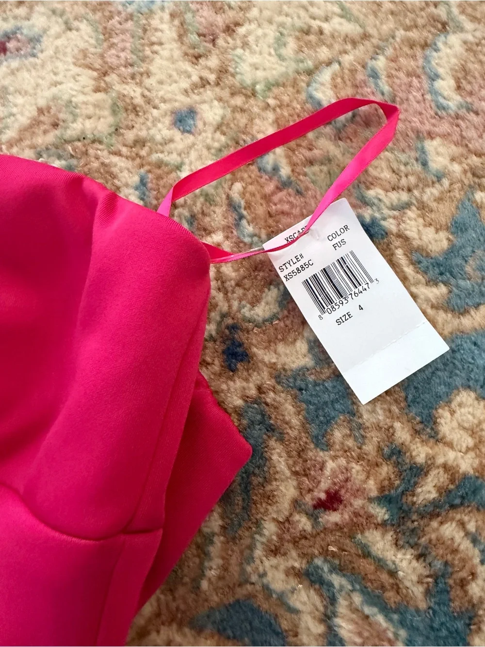 Strapless Fuchsia Evening Gown mermaid - Picture 2 of 2